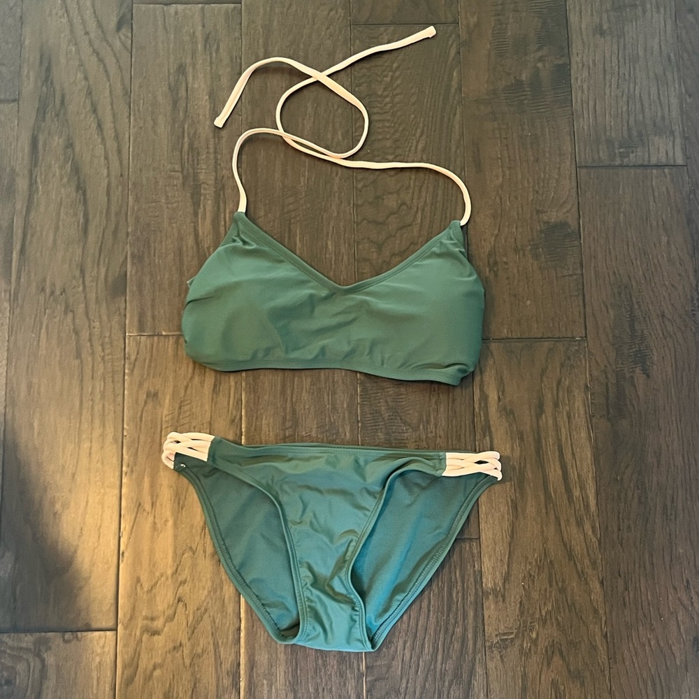 Xhilaration Green Halter Bikini Set